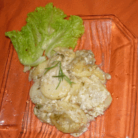 Layered Potatoes with Roquefort Cheese