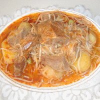 Ají de fideo (spicy noodles)