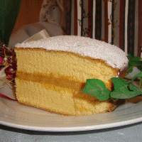 Sponge cake with condensed milk