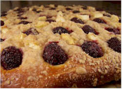 Blackberry & Apple Bread with a Streusel Topping