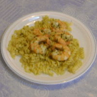 Rotini Pasta with Garlic Prawns